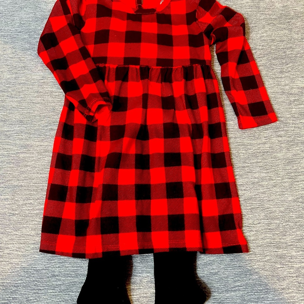 Carters 2 piece sized 24 months plaid dress set